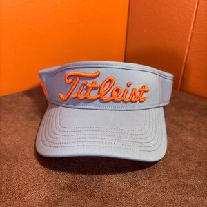 Titleist Kids Gray Visor with Orange Script Logo Pro V1